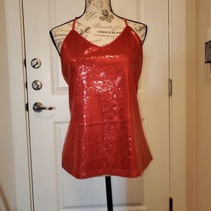 Red Sequin Racerback